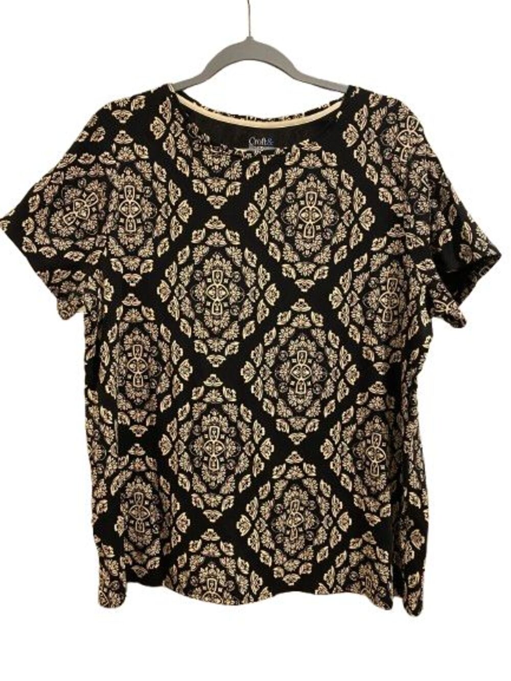 Women's XXL T-Shirt Top Croft & Barrow Short Sleeve Crewneck Cotton Classic NWT